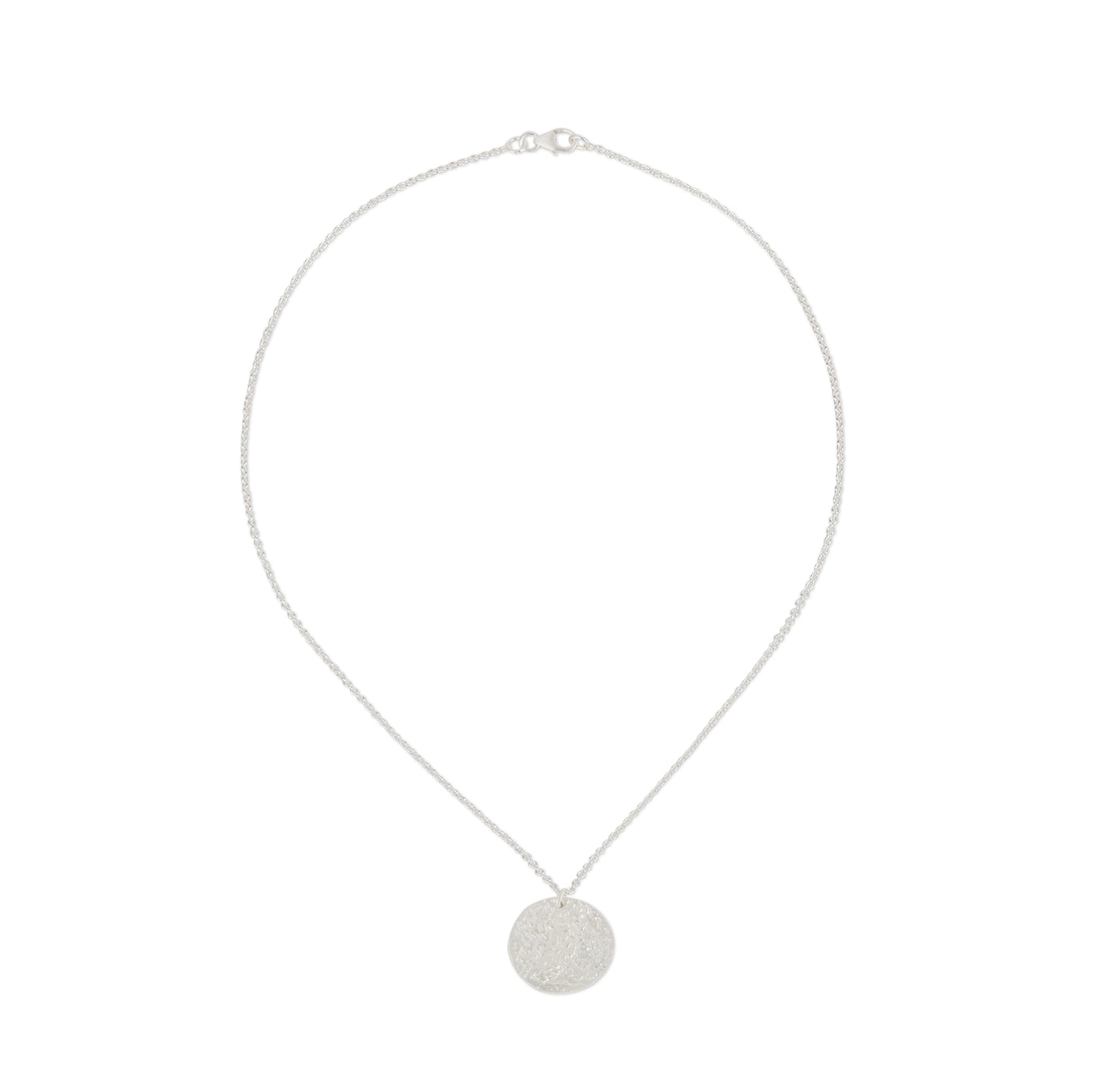 Hammered disc necklace