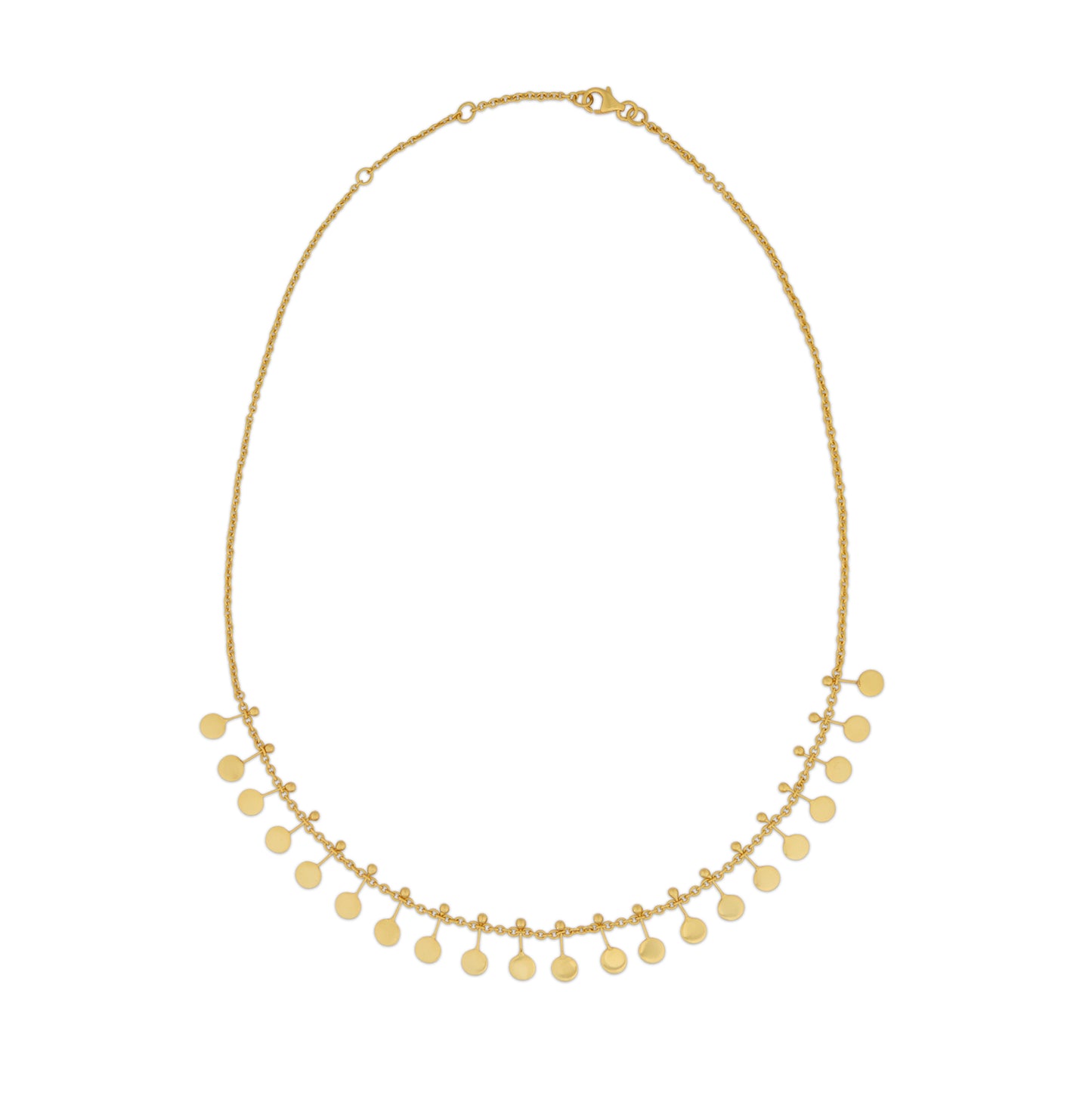 Disc charm necklace