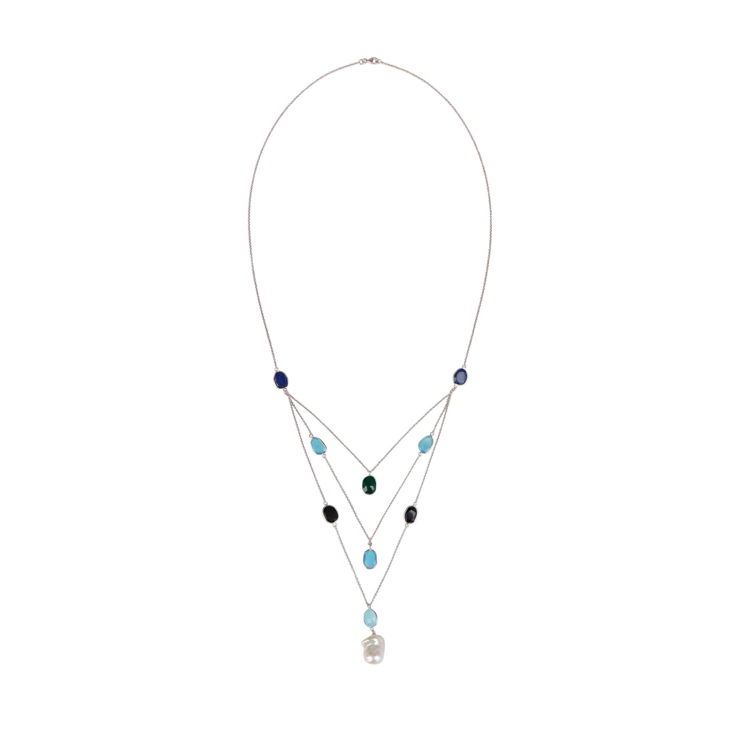 Mira Multi-Gemstone Layered Necklace