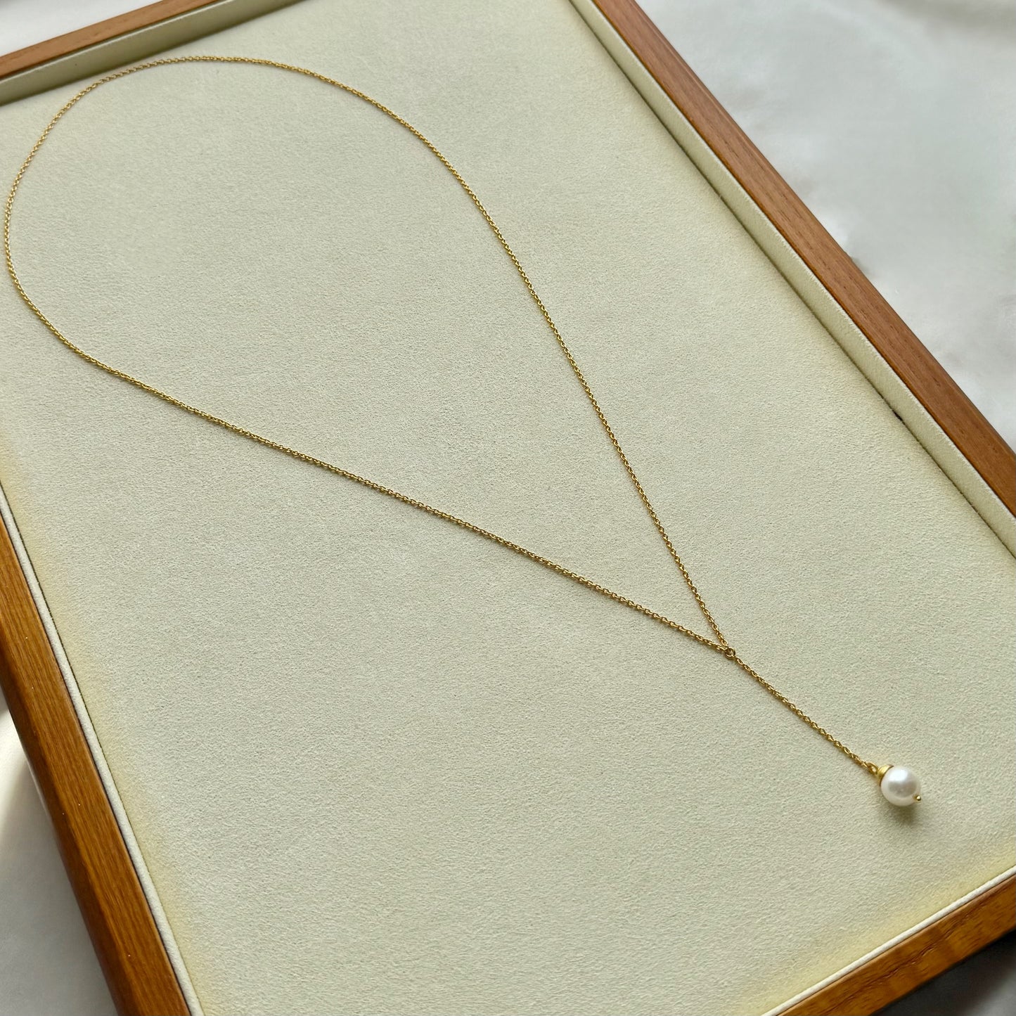 Freshwater pearl sterling silver necklace