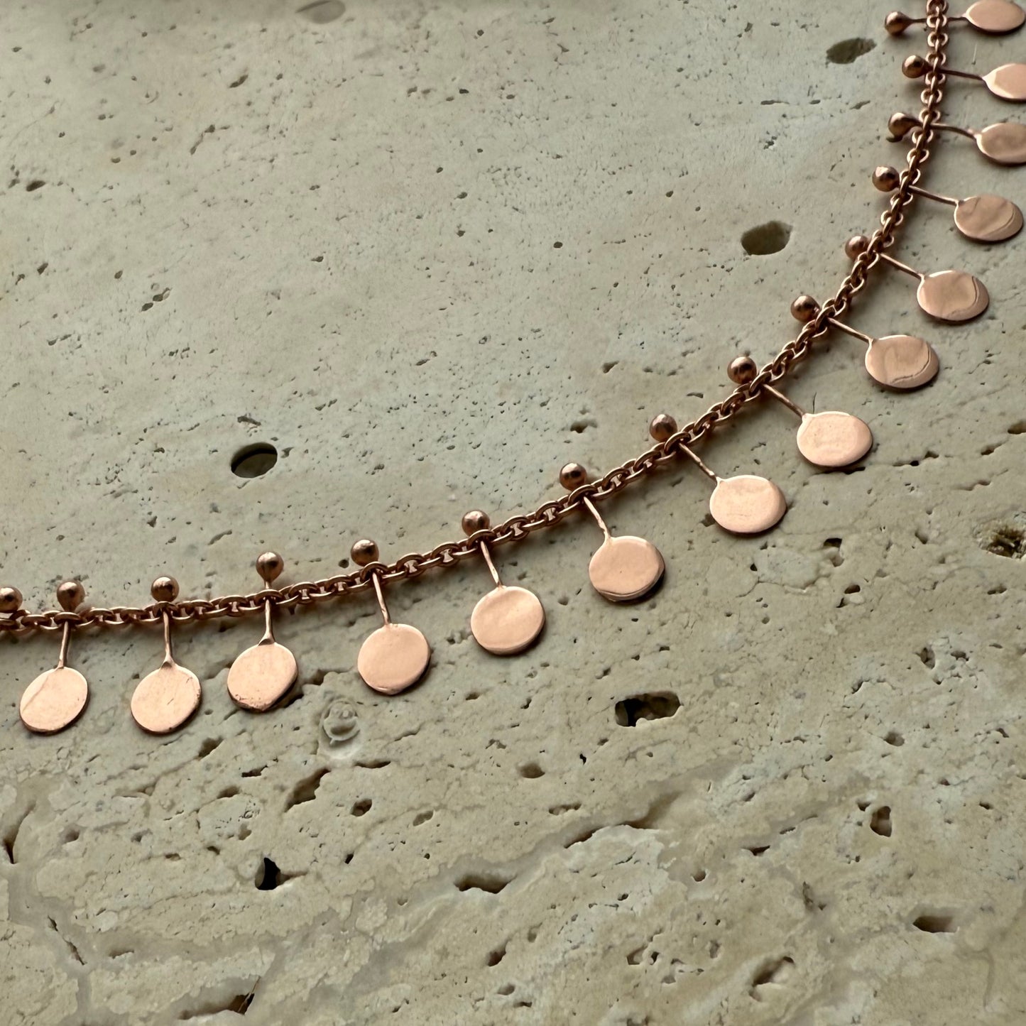 Disc charm necklace