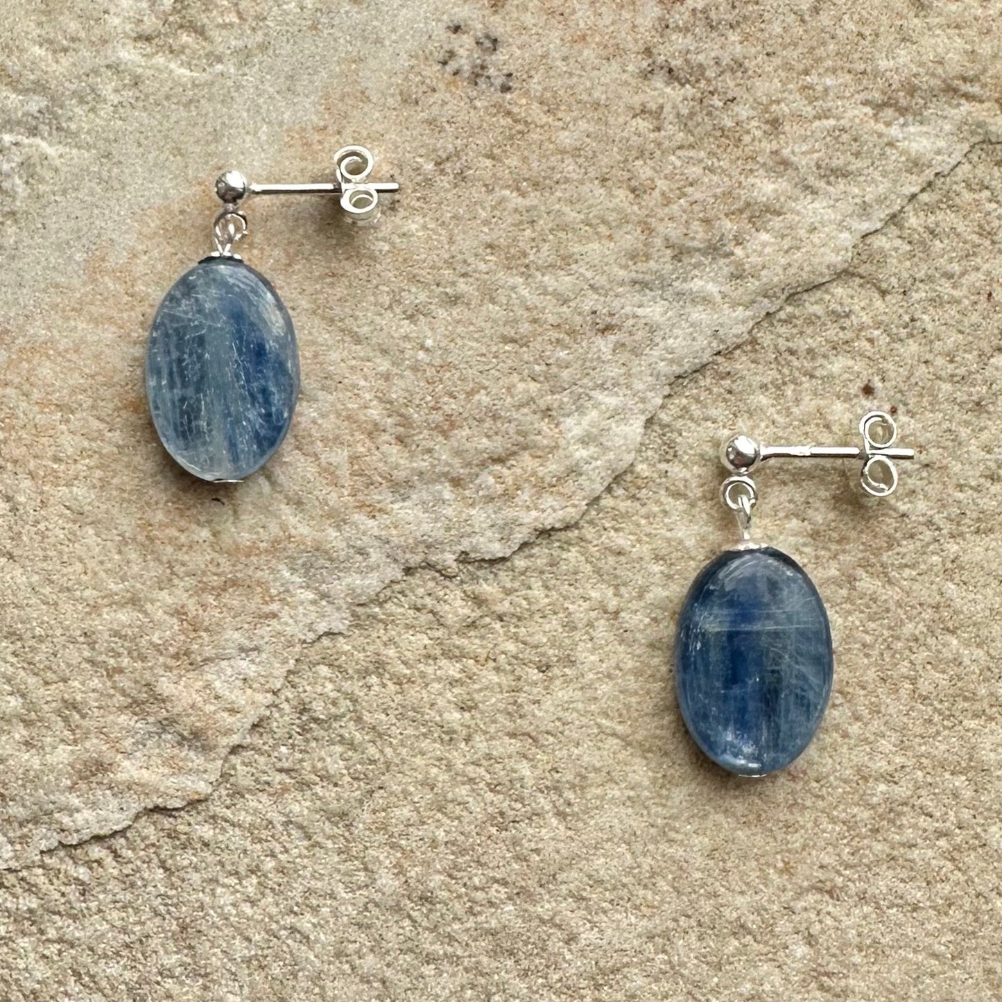 Kyanite drop stud earrings