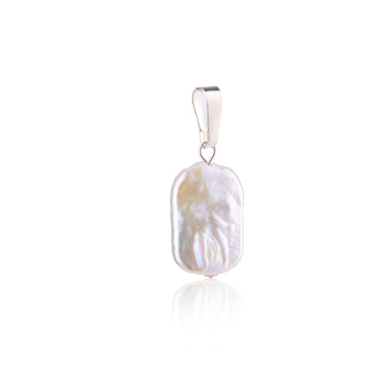 Rectangular pearl pendant