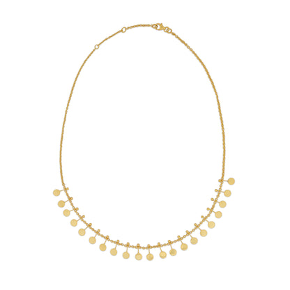 Disc charm necklace