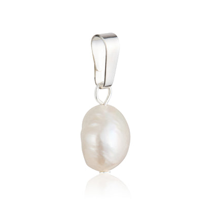 Baroque pearl sterling silver pendant