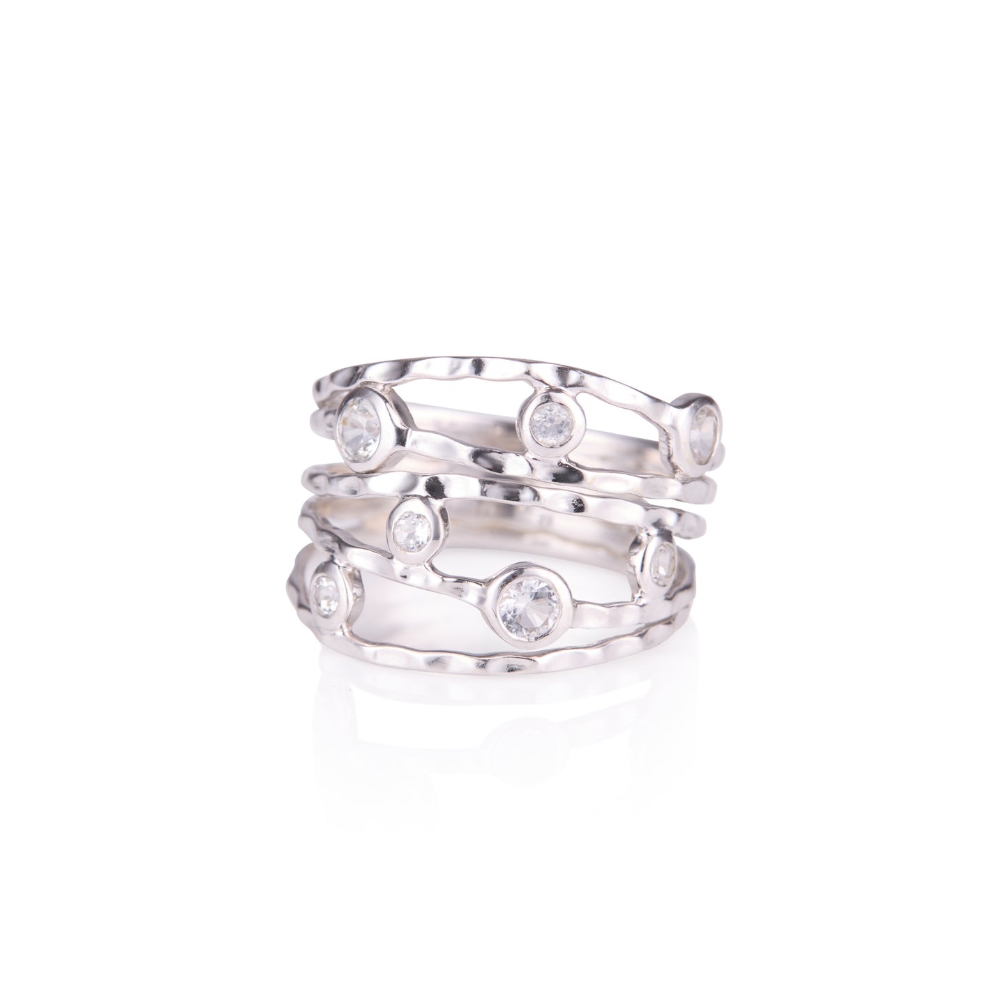 Celestia white gold and topaz ring