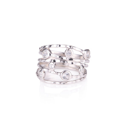 Celestia white gold and topaz ring