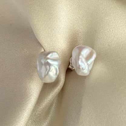Freshwater Baroque Pearl 925 Sterling Silver Stud Earrings