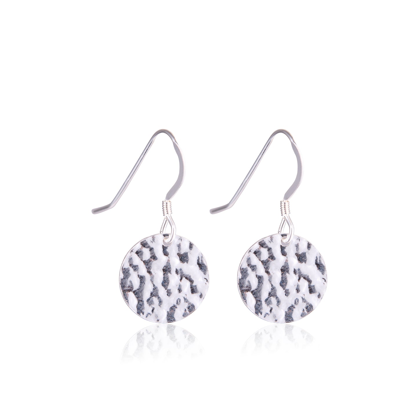 Luna hammered disc earrings