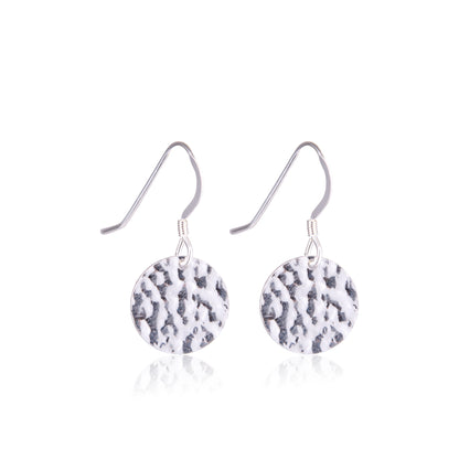 Luna hammered disc earrings
