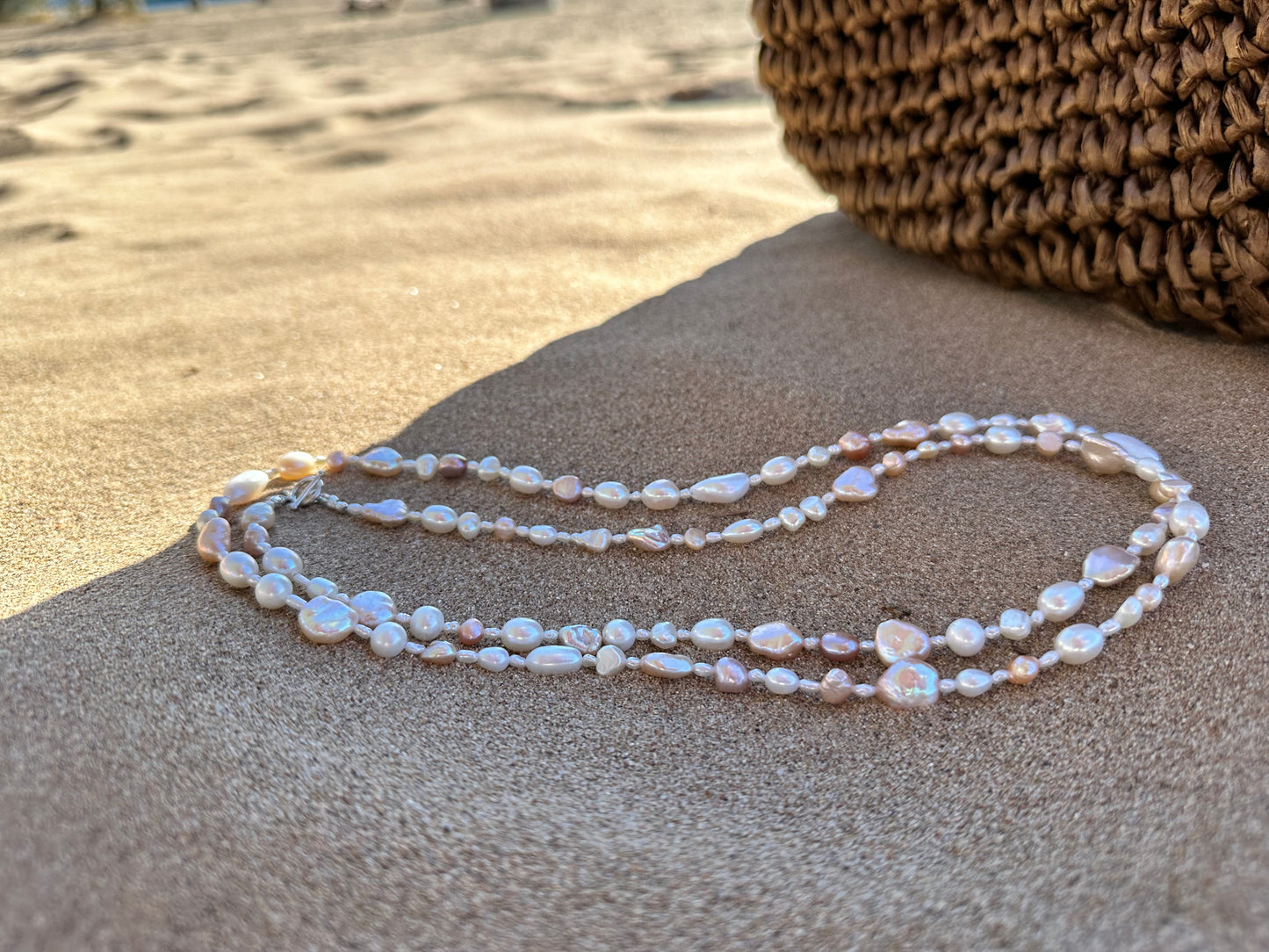 Golden Hour pearl necklace