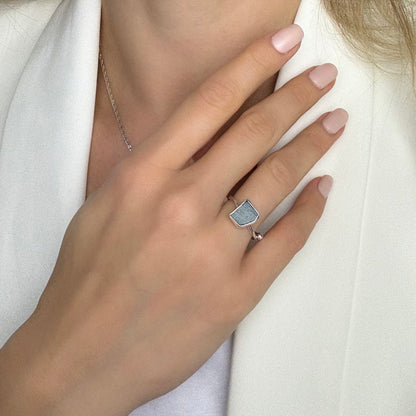 Narelle aquamarine ring