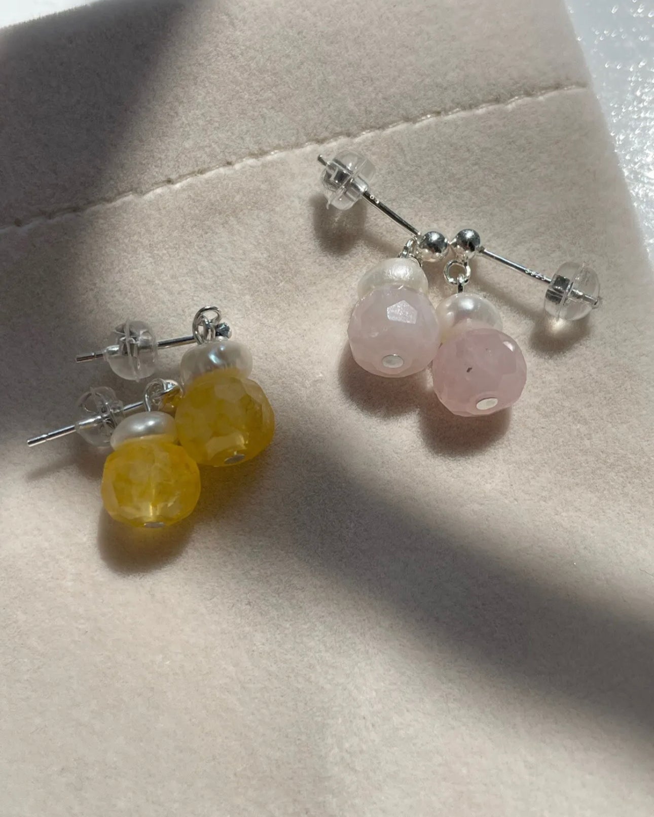 Lemon drops gemstone stud earrings