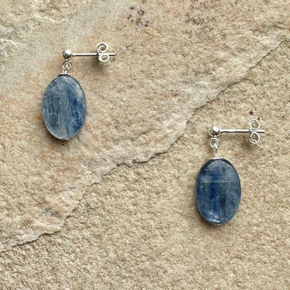 Kyanite drop stud earrings