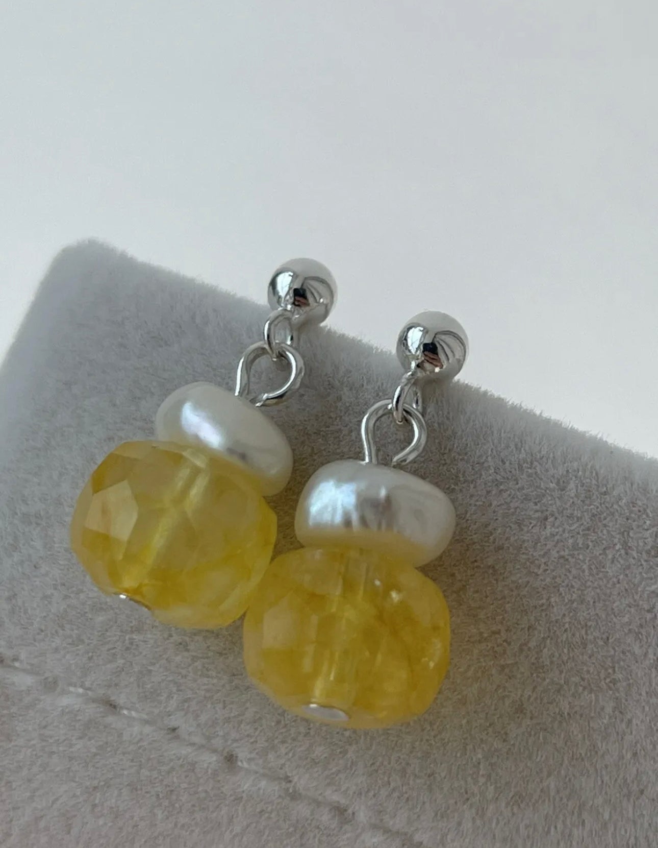 Lemon drops gemstone stud earrings