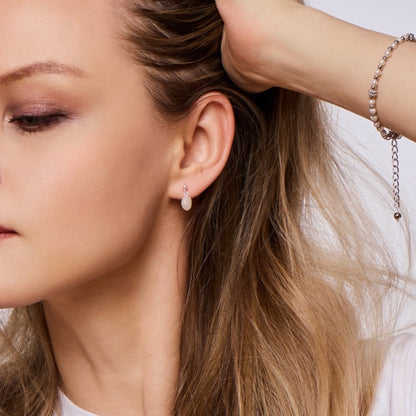 Mini pearl sterling silver earrings