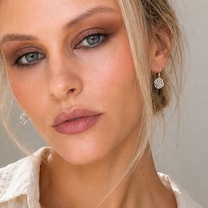 Luna hammered disc earrings