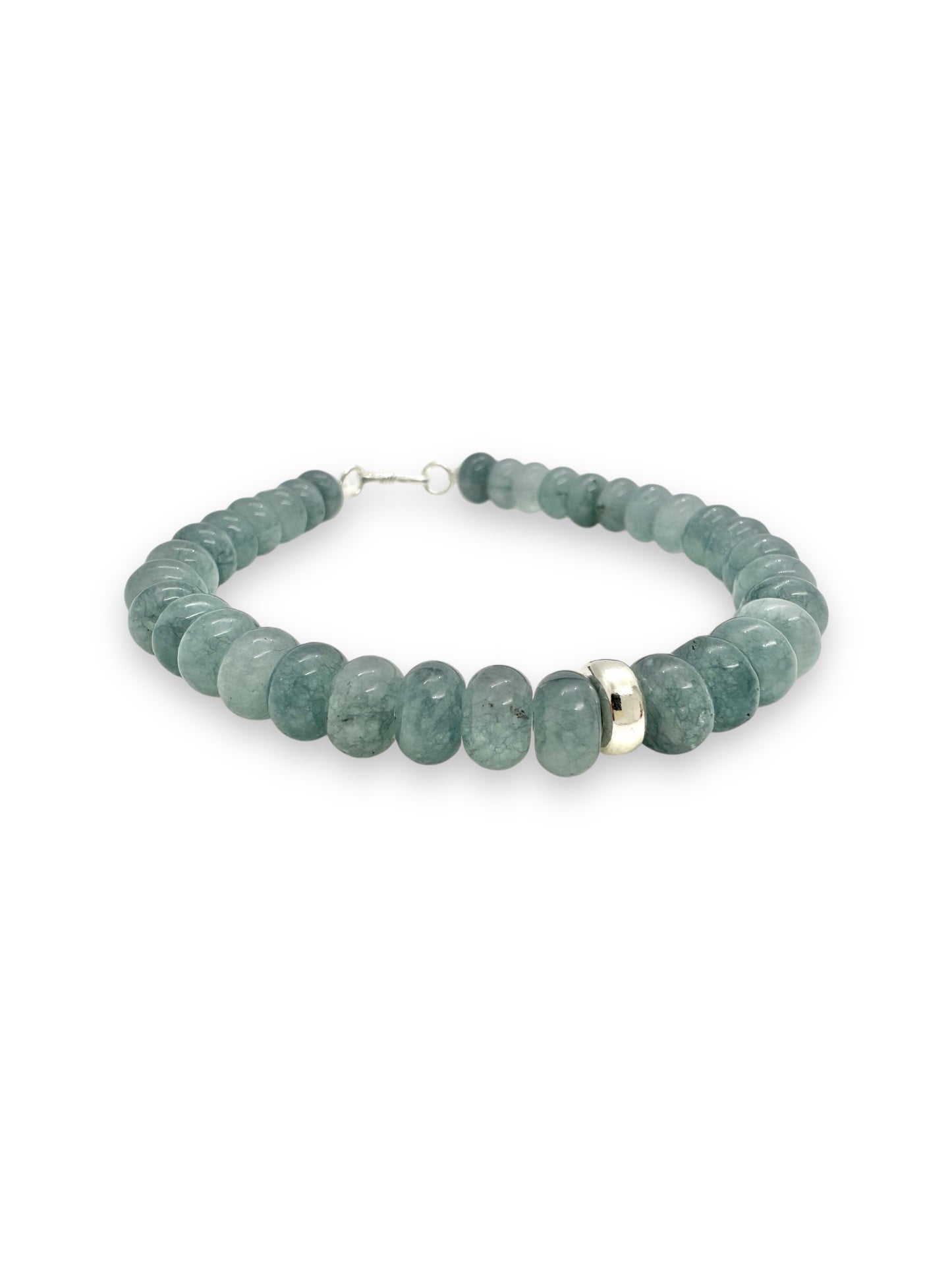 Aquamarine rondelle bracelet