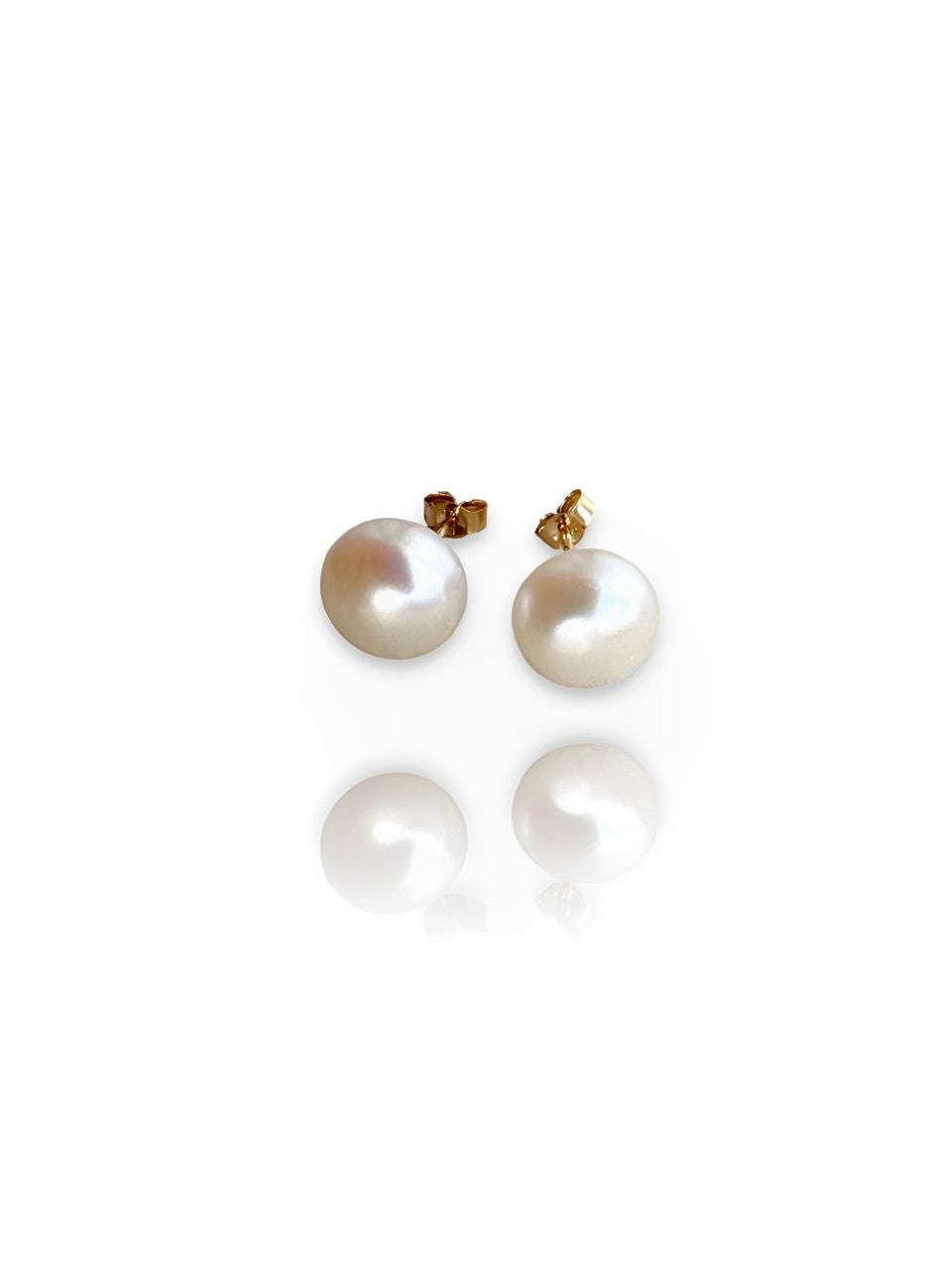 Gold filled pearl stud earrings